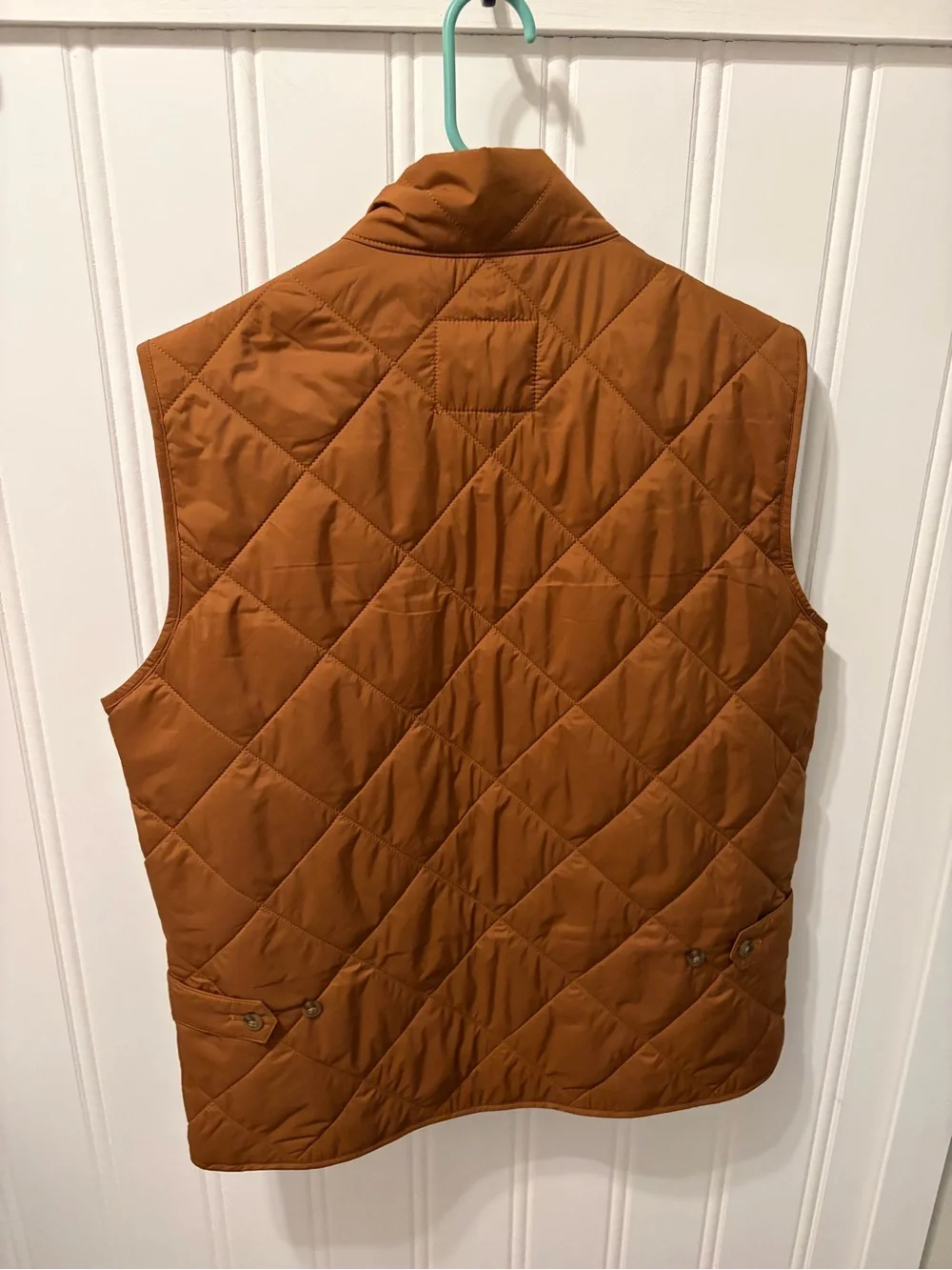 J.Crew Mens Quilted Walker Vest Medium Brown Rust Full Zip Re-Imagined BI930